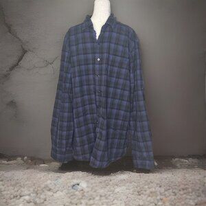 Rock & Republic Mens Shirt Sz XL Long Sleeve Button Down Purple Black Plaid